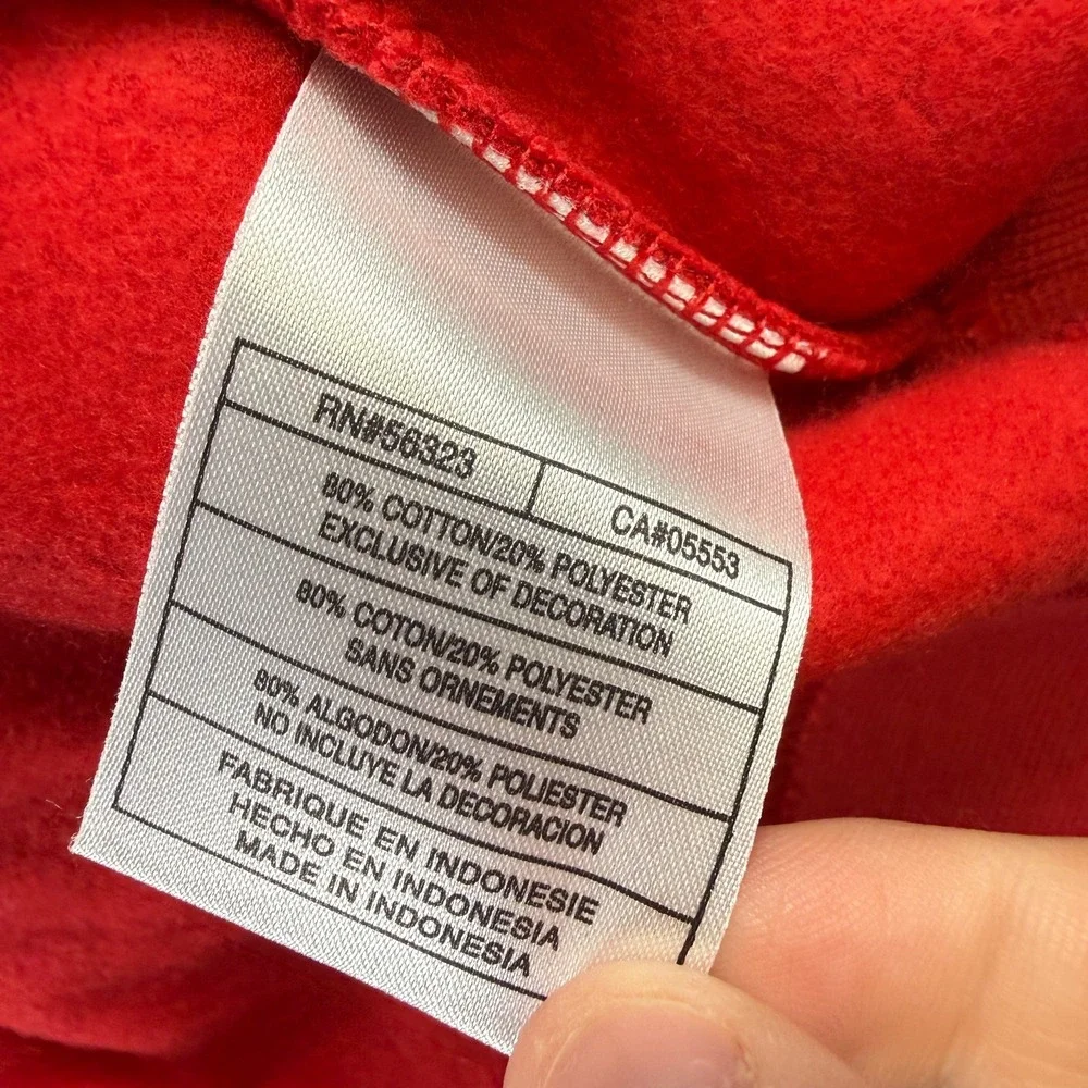 NEW Y2K Nike Sweatshirt Mens XL Red Crewneck Fleece Swoosh Silver Tag 2005 NOS
